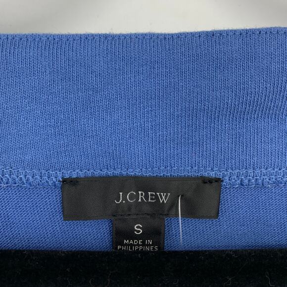 J.Crew Mariner Cloth Tunic Blue Two Tone Womens Sz S Split Neck 100% Cotton NEW - Picture 5 of 7